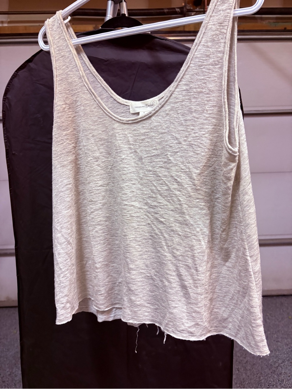 Treasure & Bond Light Beige Scoop Tank Top
